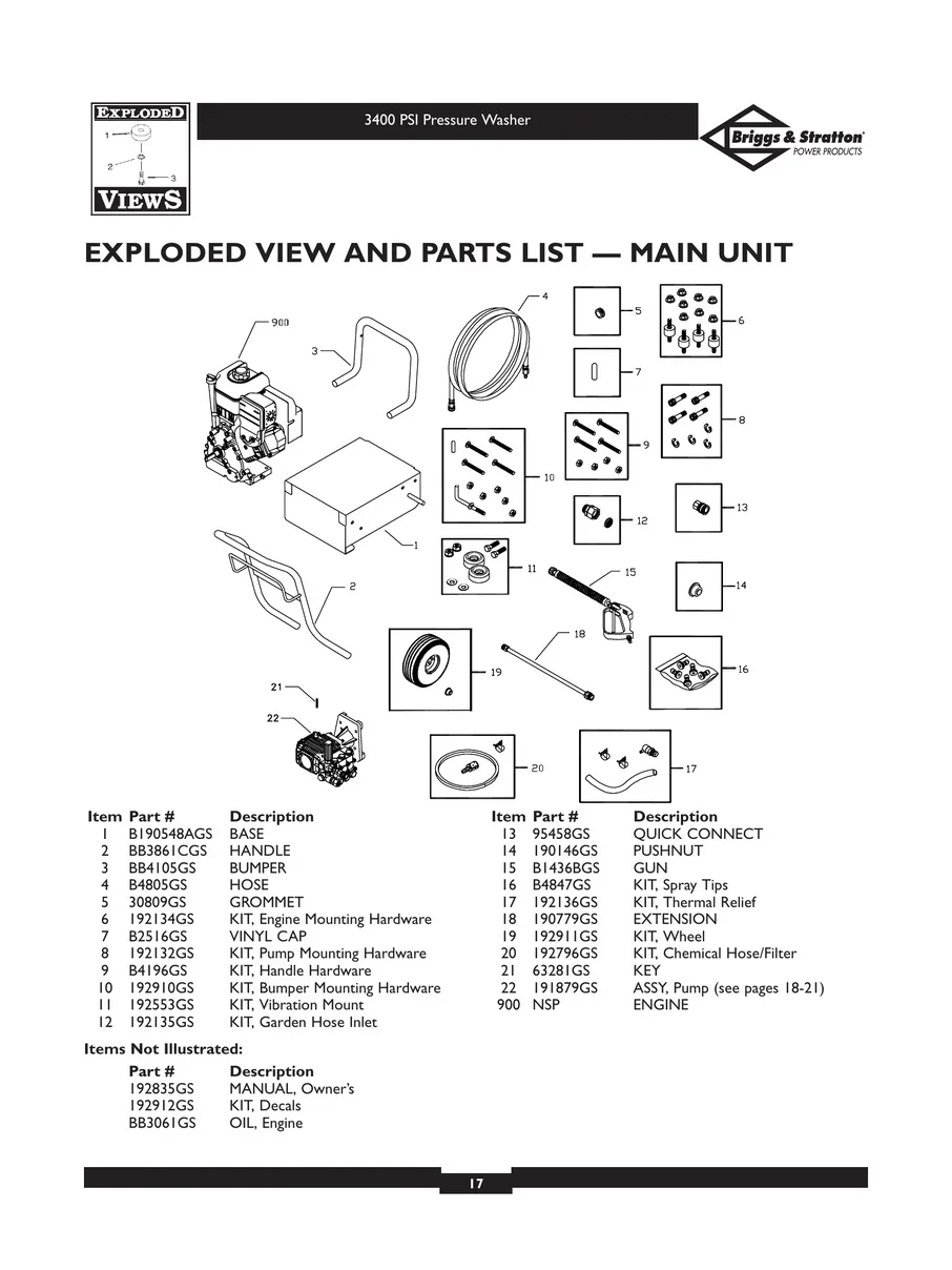 BRIGGS AND STRATTON, 01808, IPL.17